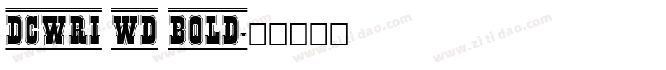 DCWri Wd Bold字体转换